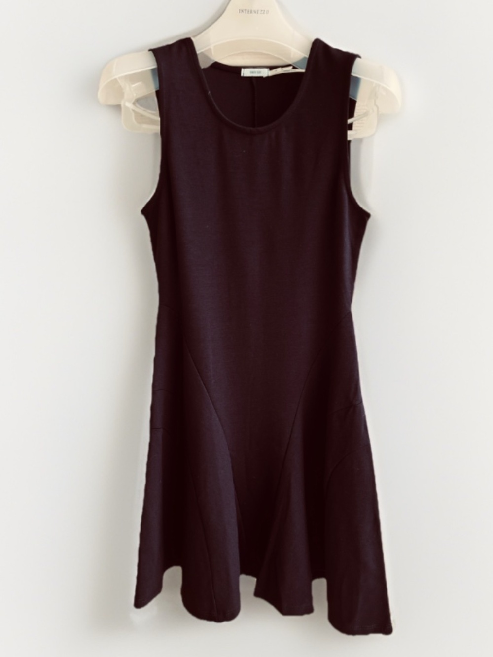 Kimchi Blue Black Jersey Fit Flare Godet Mini Dress Sleeveless Size XS USA Made